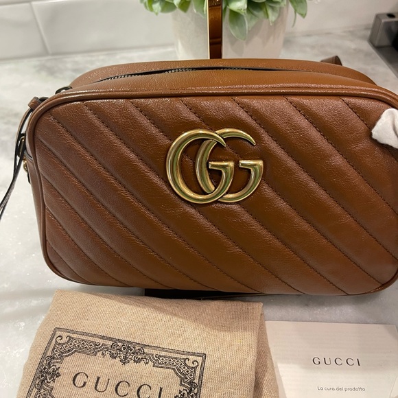 Gucci Handbags - Authentic Gucci Marmont Brown
